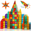 OugerToy Azulejos magnéticos de construcción para niños, 61 bloques magnéticos