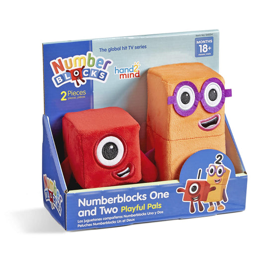 hand2mind Numberblocks One & Two Playful Pals, juguetes de figuras de peluche