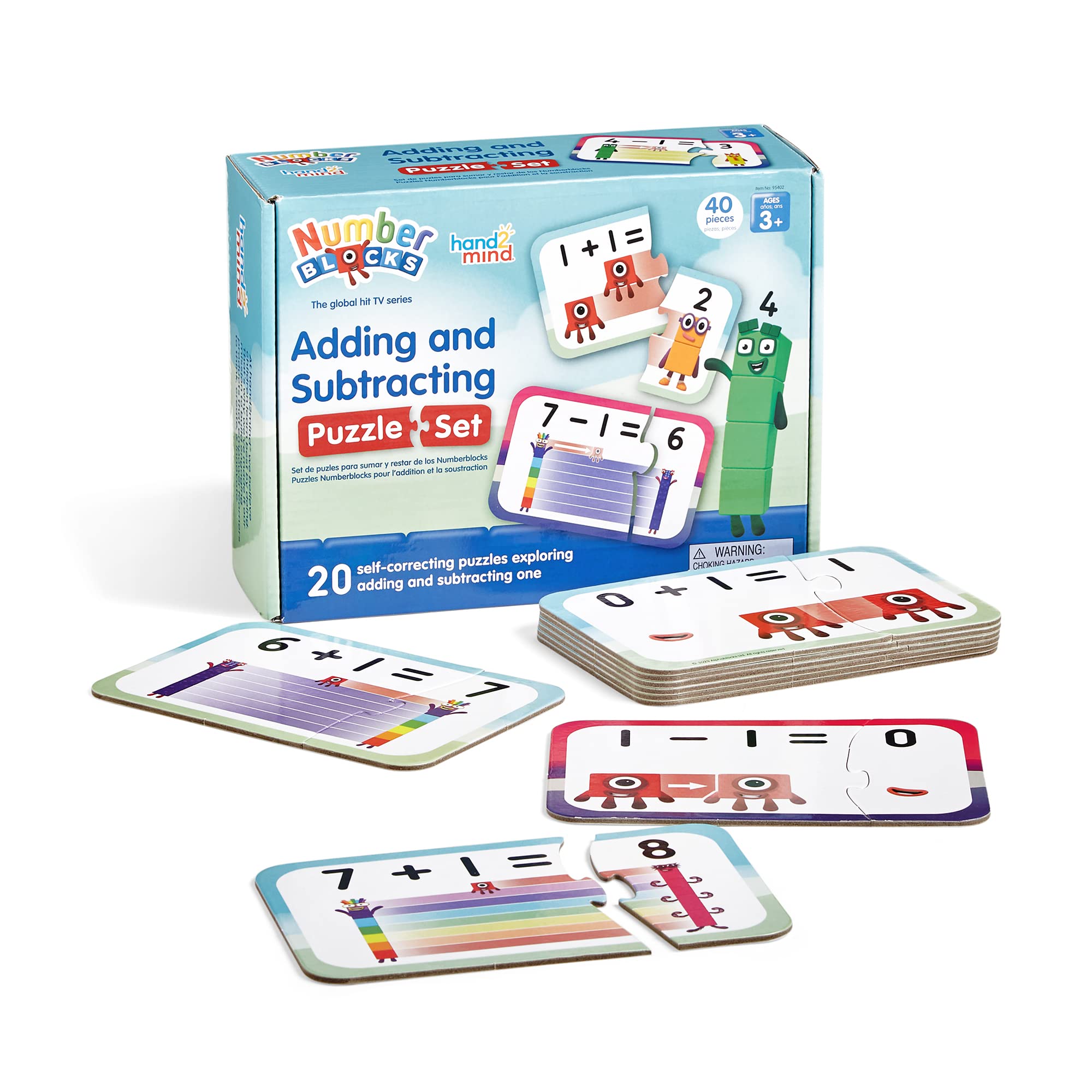 hand2mind Numberblocks - Juego de rompecabezas para sumar y restar