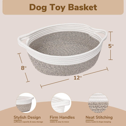 Goodpick Cesta pequeña tejida, cesta para organizar, 12.0 x 8.0 x 5.0 in, color marrón mixto