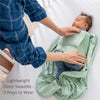 Dreamland Baby Saco de dormir de viscosa de bambú (0-6 meses). 1.0 TOG Manta para envolver ultra suave con banda integrada. 97% viscosa, 3% elastano (salvia)