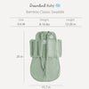 Dreamland Baby Saco de dormir de viscosa de bambú (0-6 meses). 1.0 TOG Manta para envolver ultra suave con banda integrada. 97% viscosa, 3% elastano (salvia)