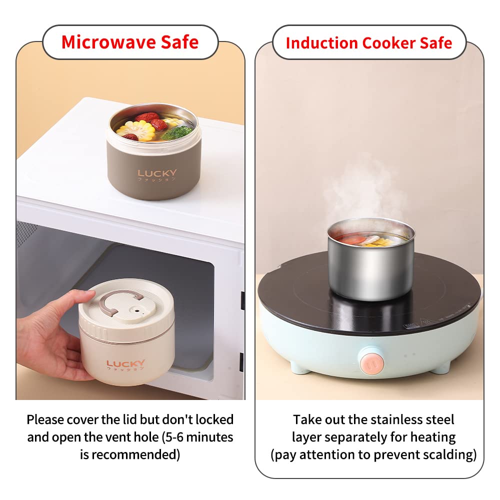 Contenedor de almuerzo térmico portátil