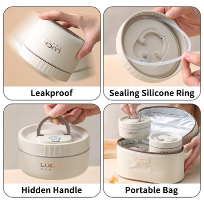 Contenedor de almuerzo térmico portátil