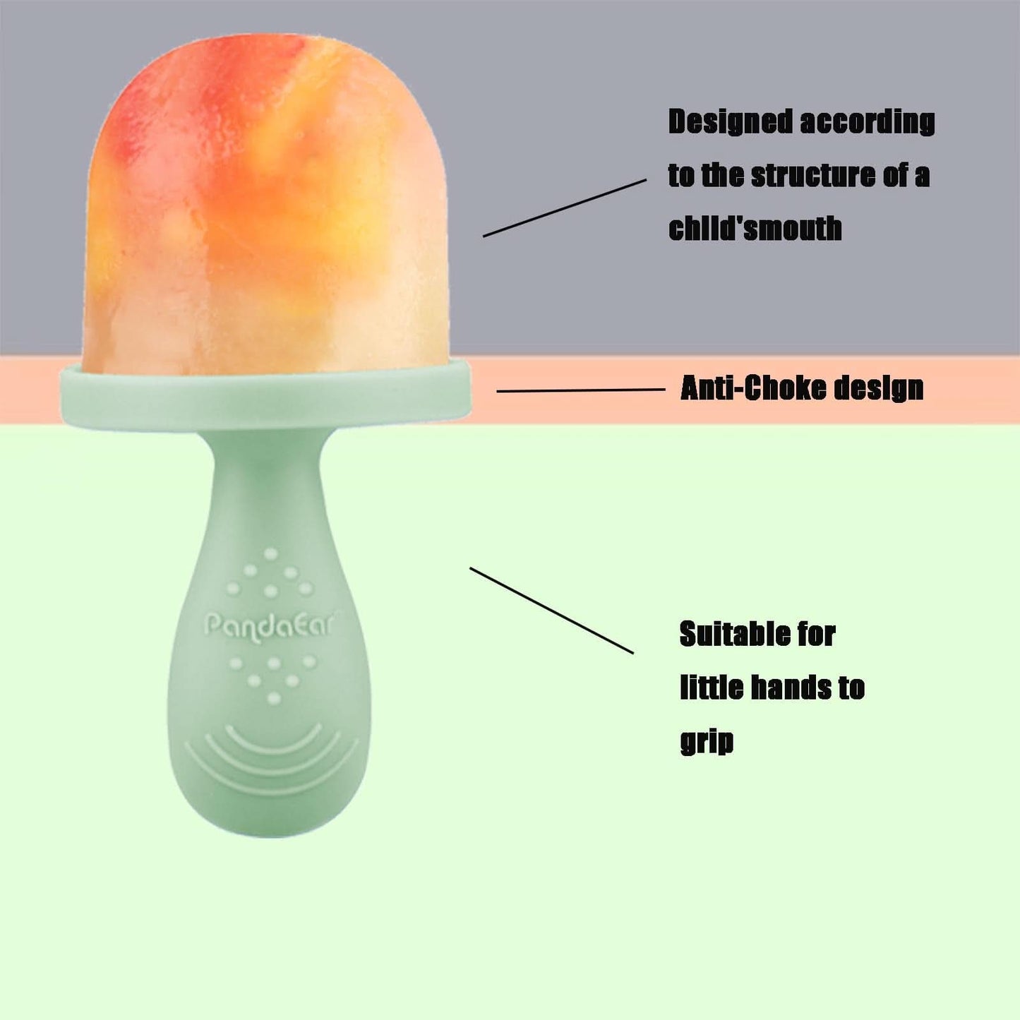 Mini molde para congelador de leche materna y jugo de fruta con palos