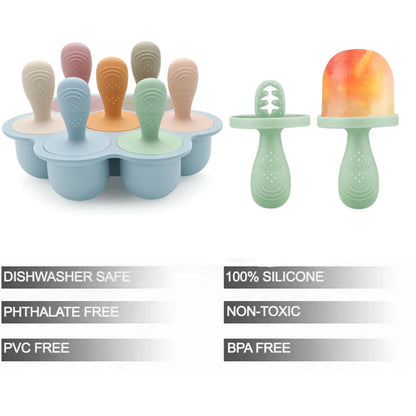 Mini molde para congelador de leche materna y jugo de fruta con palos