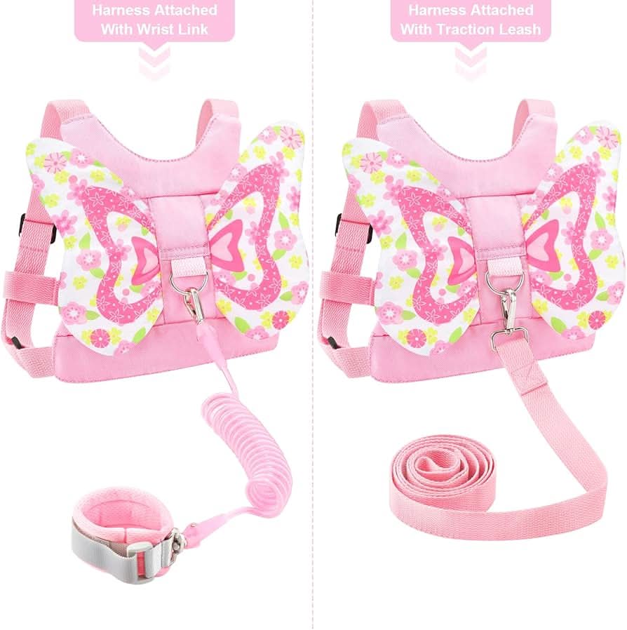 Accmor Correa de arnés para niños pequeños, 3 en 1, bonita correa de mariposa