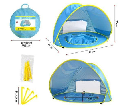 Tienda de playa con piscinita