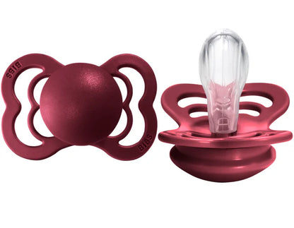 Chupete BIBS SUPREME Silicona 2 uds Rubí, 0-6 meses