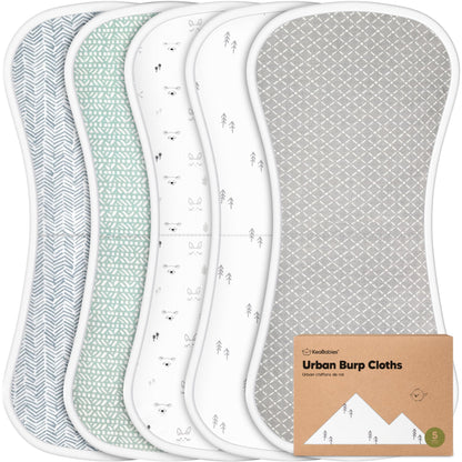 Paños orgánicos para eructos, paquete de 5 paños de algodón súper absorbentes
