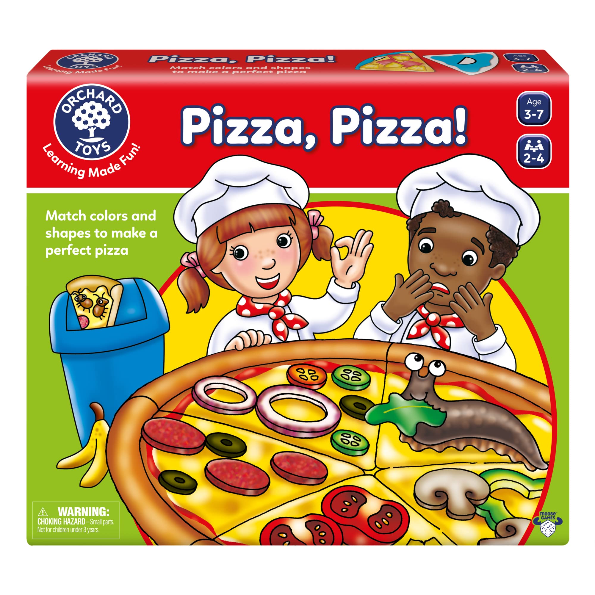 ORCHARD TOYS Juegos de alces, pizza. Combina colores y formas para hacer una pizza perfecta