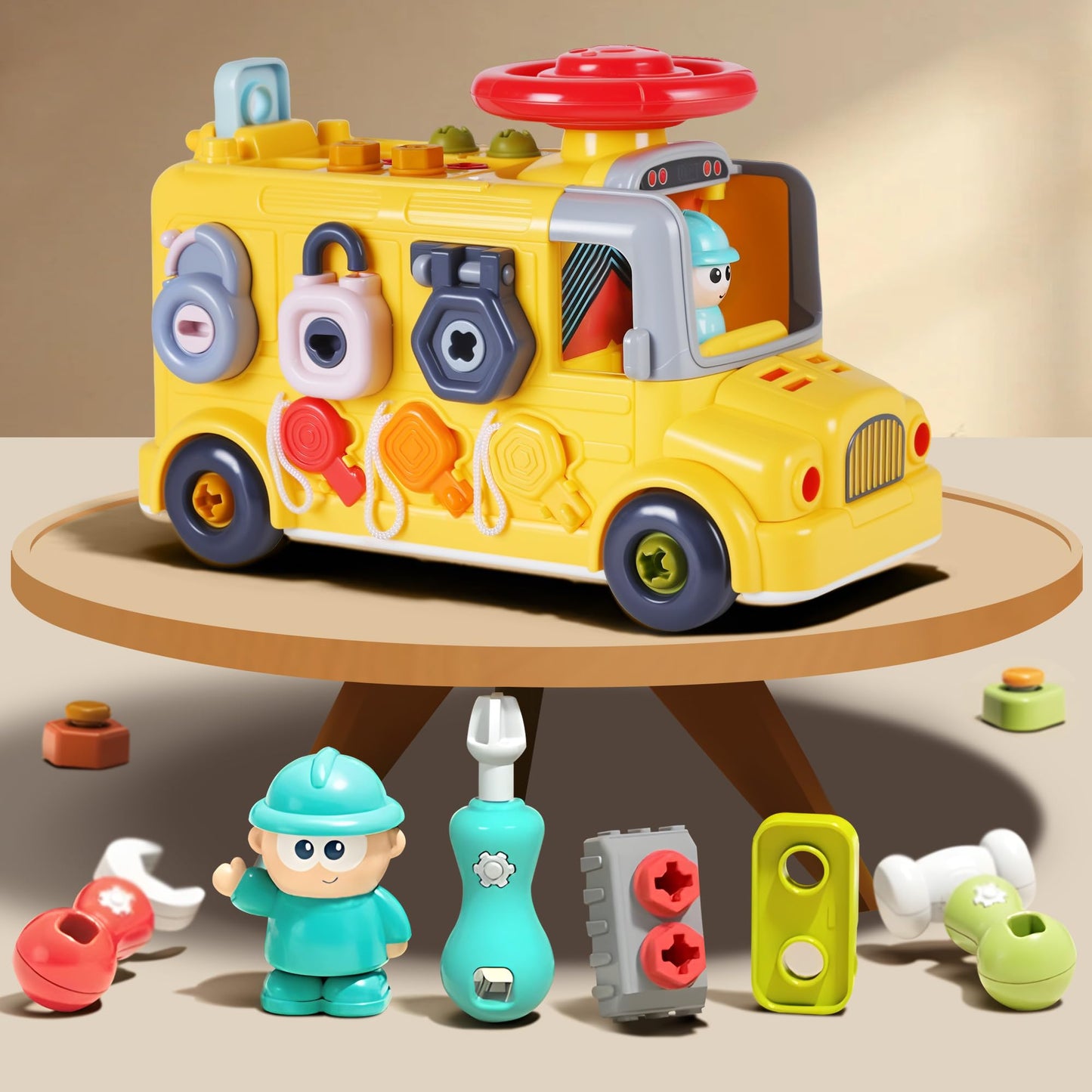 iPlay, iLearn Juguete de autobús ocupado para niños pequeños