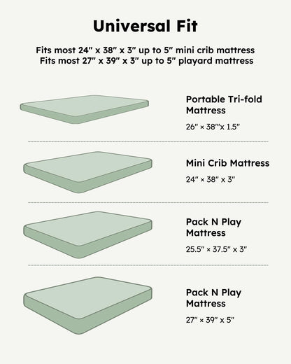 Sábanas ajustadas para Pack and Play