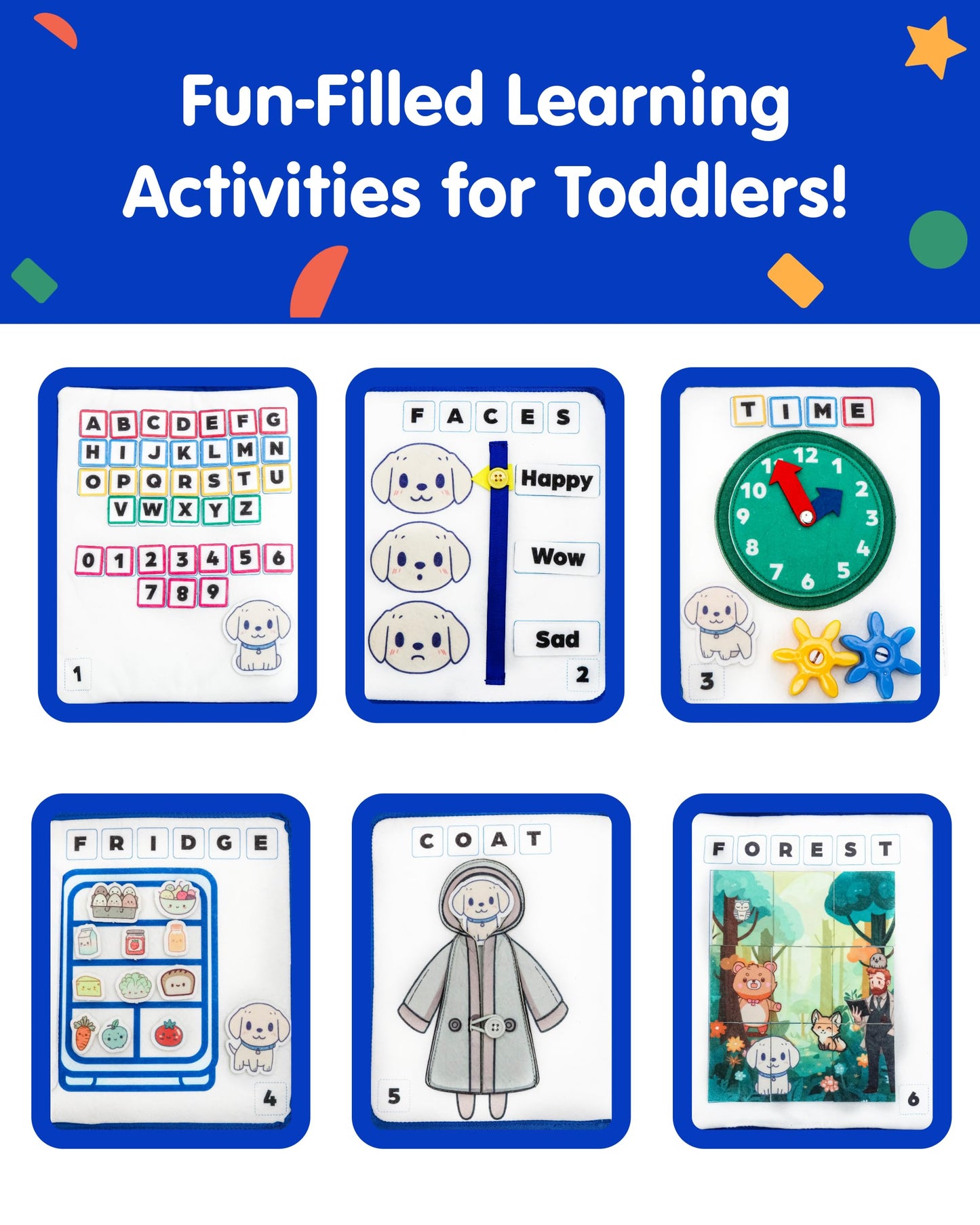 Doggy Woggi - Libro ocupado para niños pequeños