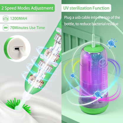 Cepillo eléctrico para biberones, limpiador eléctrico recargable para biberones