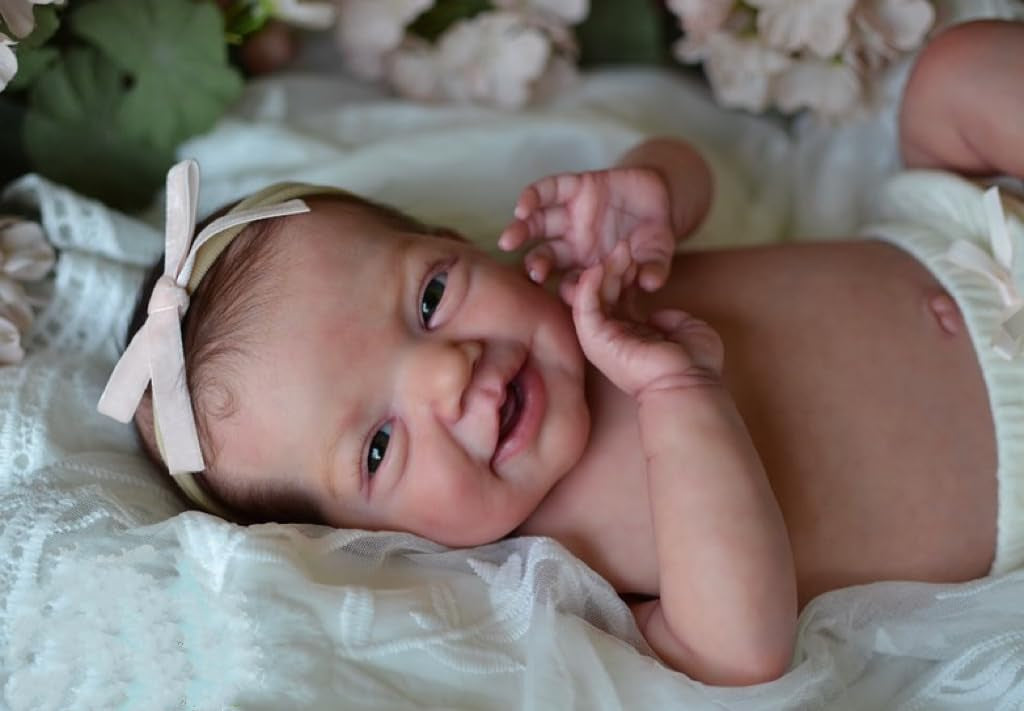 iCradle Muñeca de bebé recién nacida con aspecto real, de 20 pulgadas