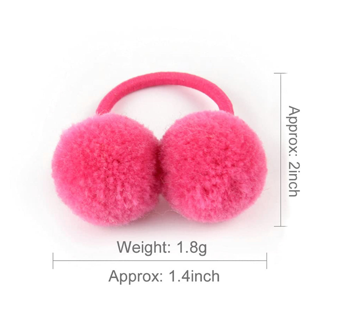 AMMY Accesorios para el cabello con pompones – 28 soportes suaves para cola de caballo