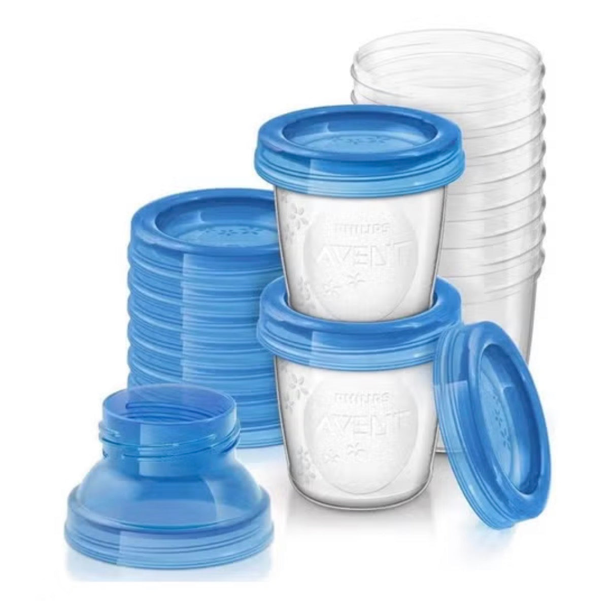 10 Avent Vasos de Almacenamiento con Tapa 10x180ml