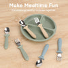 Utensilios para niños pequeños, paquete de 6 cubiertos para niños