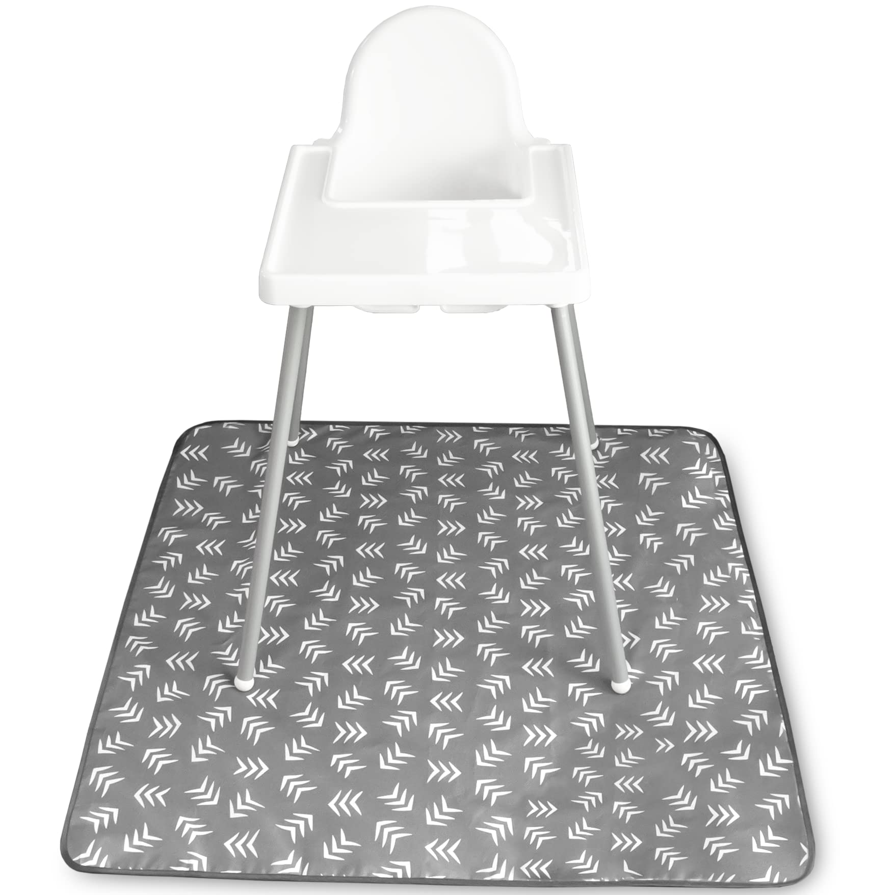 S&T INC. Splat - Tapete para silla debajo de la silla alta, resistente al agua, 42 x 42 pulgadas, color gris