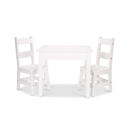 Melissa & Doug - Juego de mesa y sillas de madera para niños, Montessori