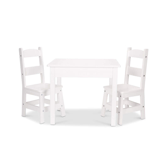 Melissa & Doug - Juego de mesa y sillas de madera para niños, Montessori