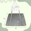 S&T INC. Splat - Tapete para silla debajo de la silla alta, resistente al agua, 42 x 42 pulgadas, color gris