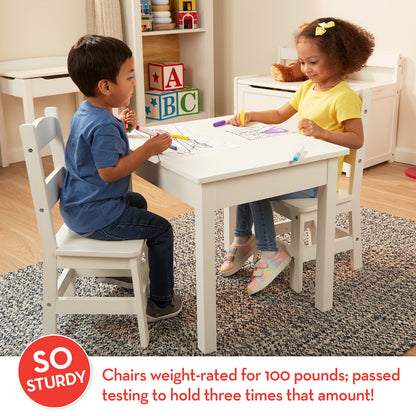 Melissa & Doug - Juego de mesa y sillas de madera para niños, Montessori
