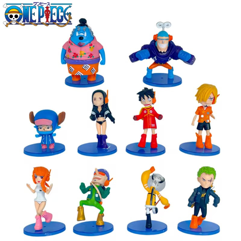 Juego de figuras de Anime de One Piece, estatua de PVC de piratas Jinbe