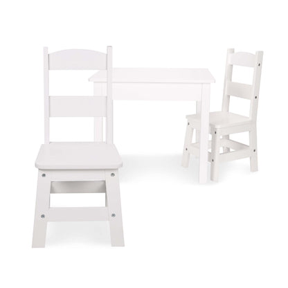 Melissa & Doug - Juego de mesa y sillas de madera para niños, Montessori