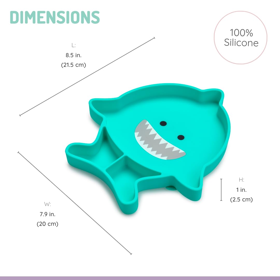 melii Placa de succión de silicona dividida para bebés y niños pequeños, 100% libre de BPA