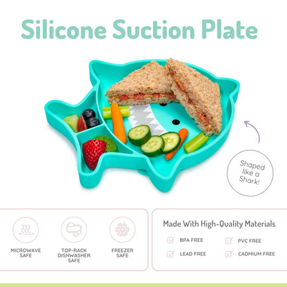 melii Placa de succión de silicona dividida para bebés y niños pequeños, 100% libre de BPA