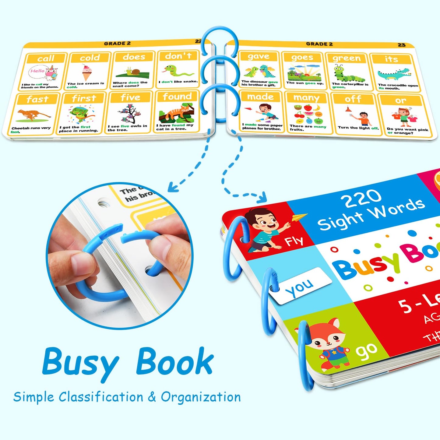Libro Montessori Sight Word Busy