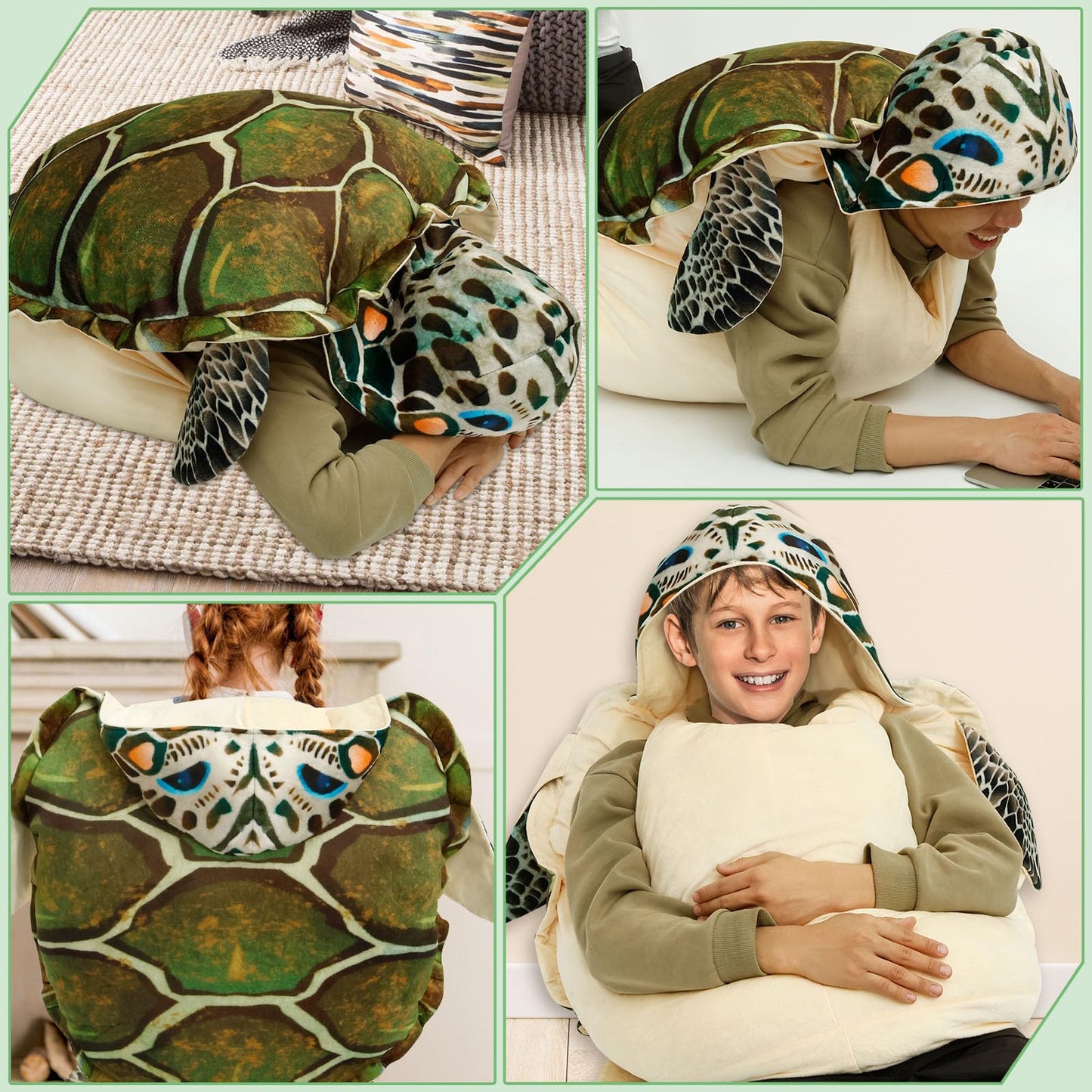 Almohadas de concha de tortuga