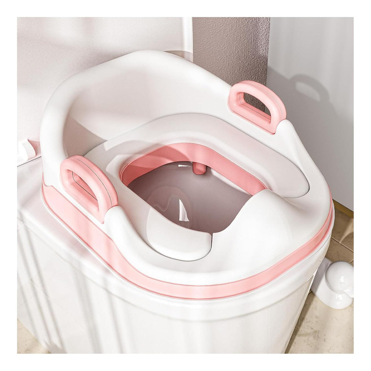 Asiento De Inodoro Entrenamiento Potty Niños 1-3 Años Blanco-rosa