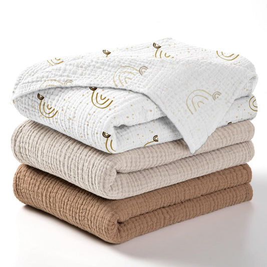 lulumoon Mantas de muselina para envolver al bebé