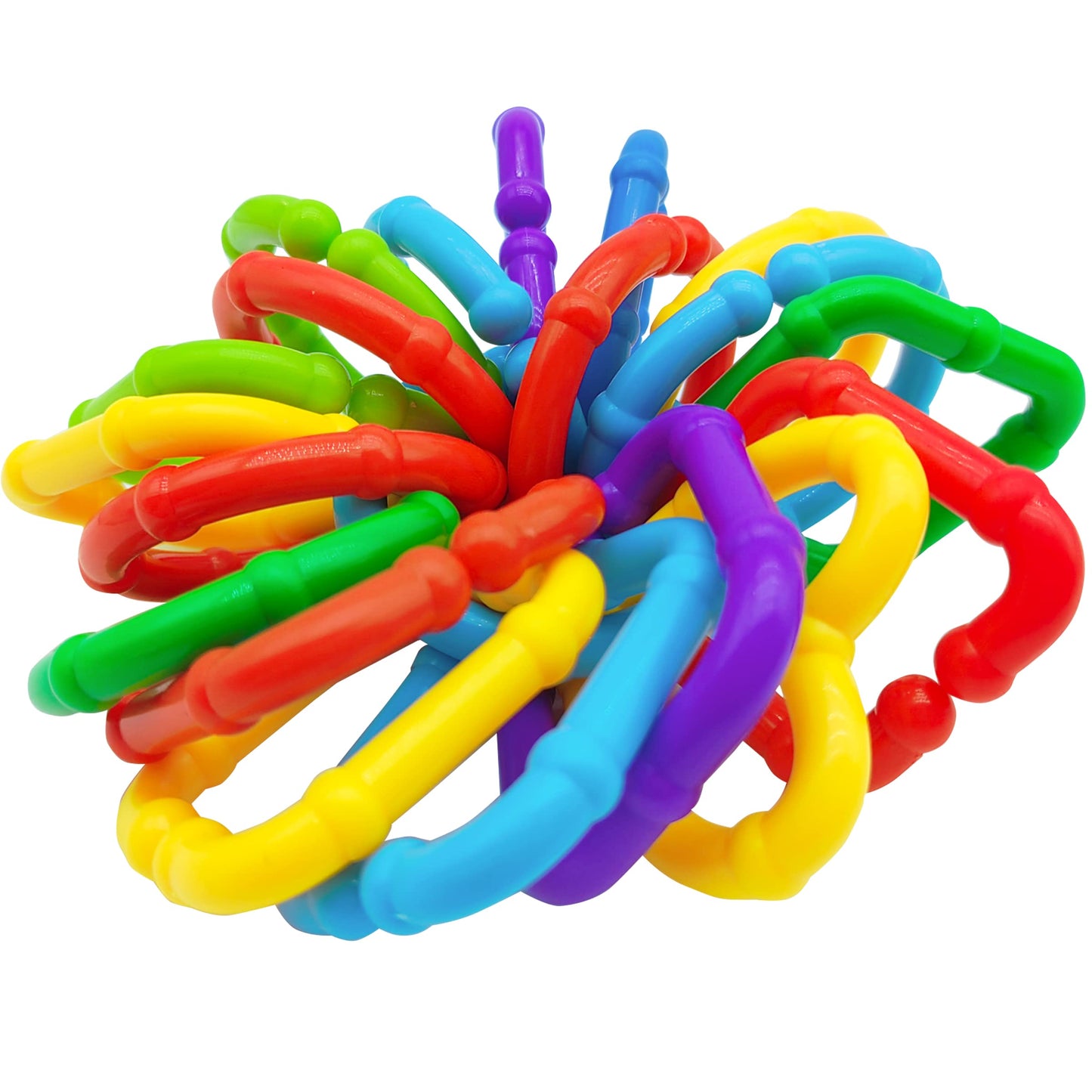 RAINBOW TOYFROG Baby Links Rings - 35 cadenas geométricas de enlace