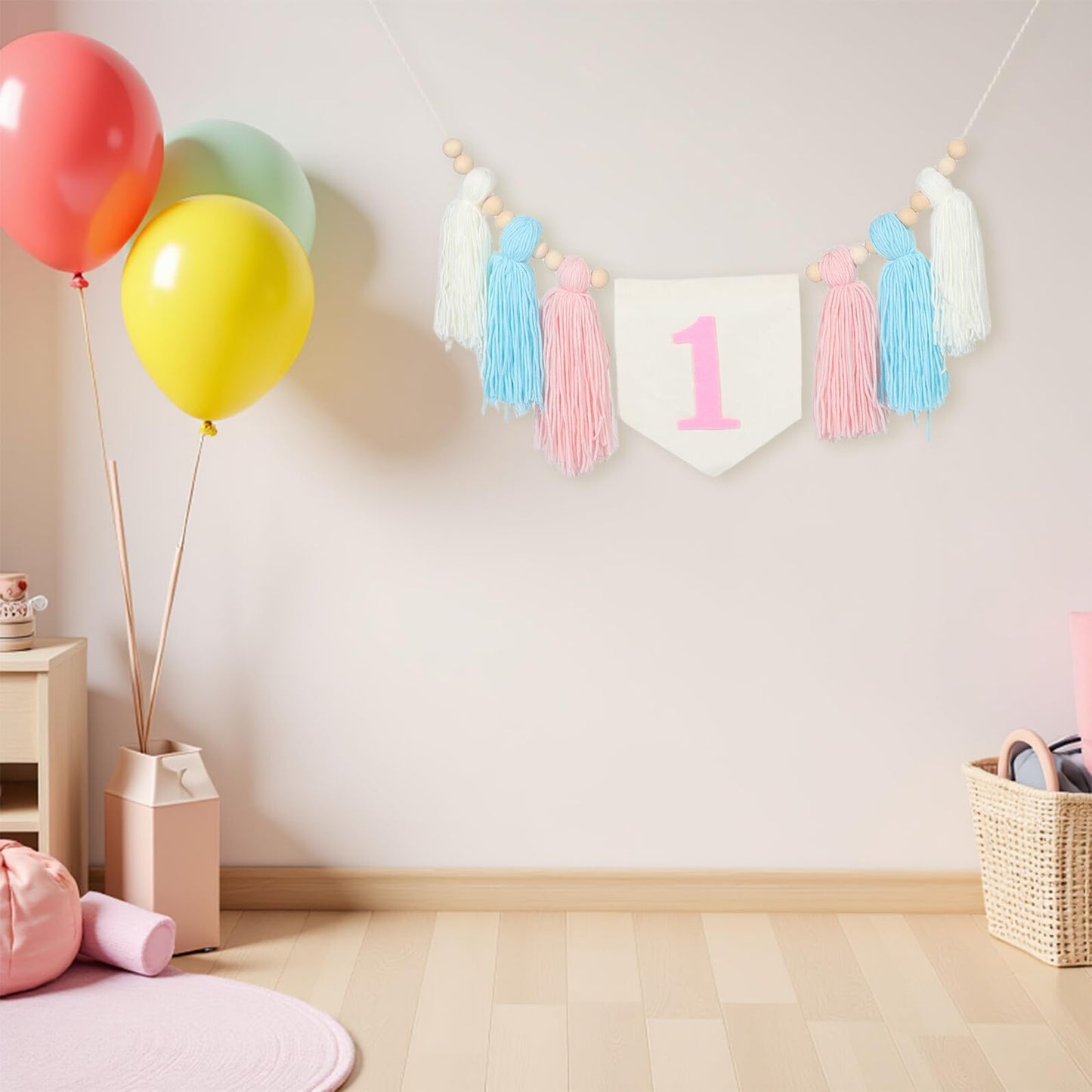 Banderín boho de GLEAVI para trona de cumpleaños