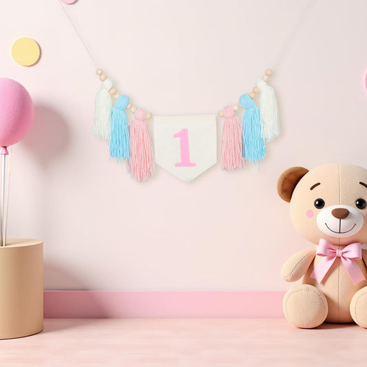Banderín boho de GLEAVI para trona de cumpleaños