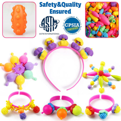 FUNZBO 520+ Snap Pop Beads - Kit de cuentas para hacer joyas