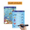 Skillmatics Juego educativo: tiburones, ballenas y más, alfombrillas de actividades reutilizables