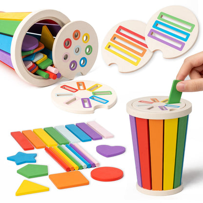 Juguetes de madera Montessori para niños de 1 a 3 años