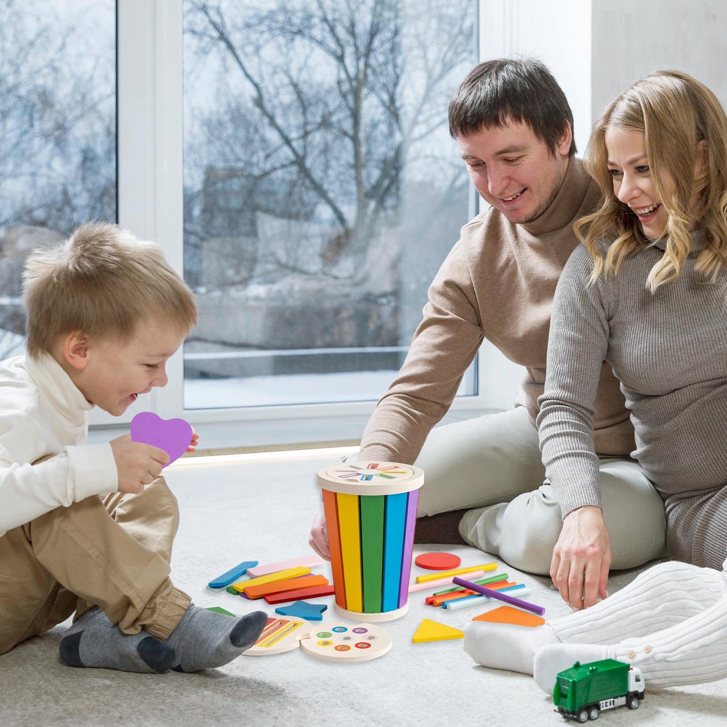 Juguetes de madera Montessori para niños de 1 a 3 años