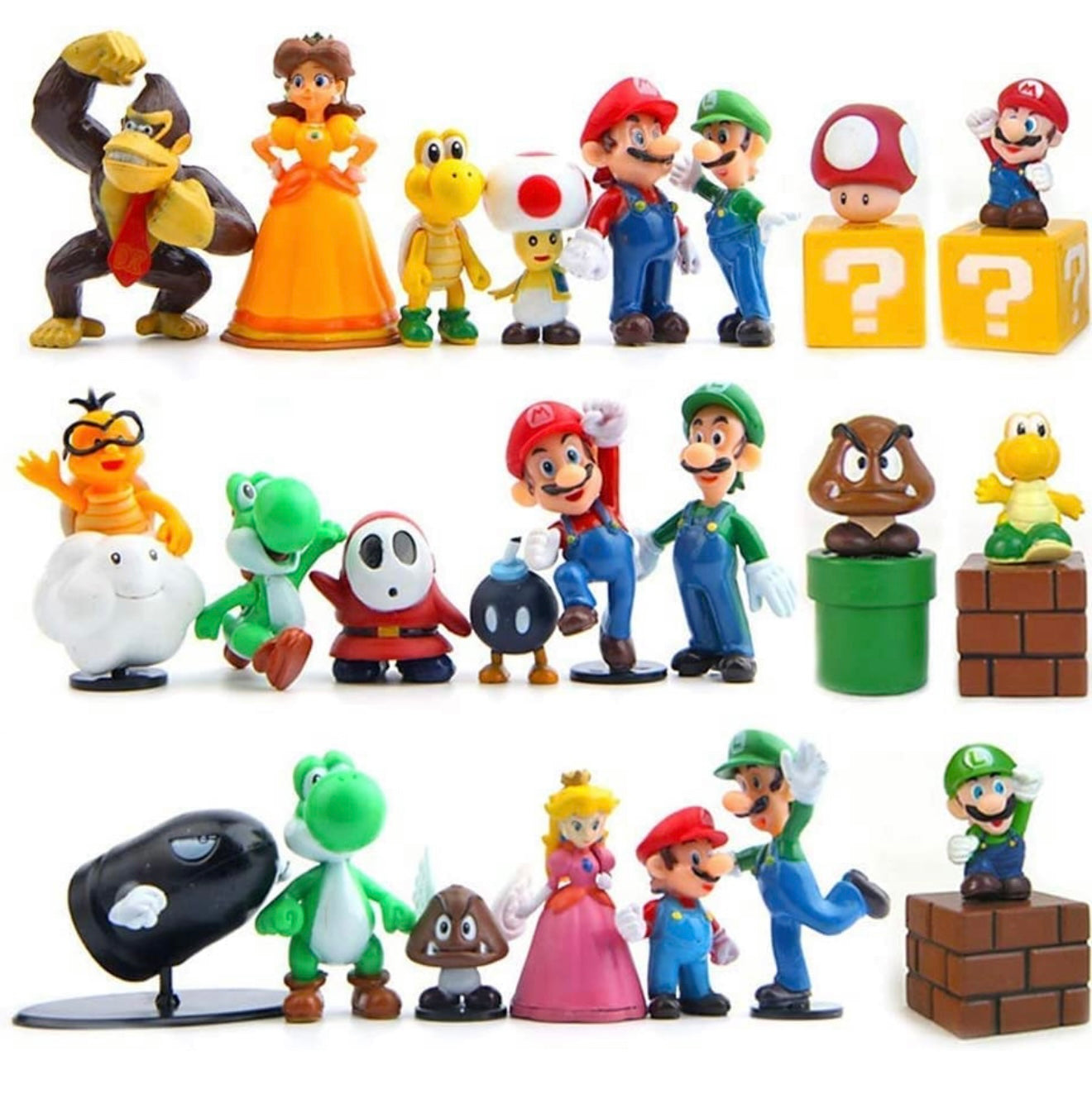 JAHNEH 28 piezas/set Mario Bros