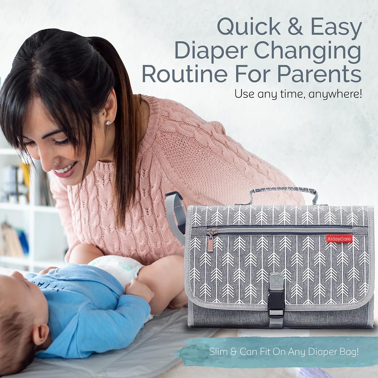 KiddyCare Cambiador de pañales portátil para viajes de bebé