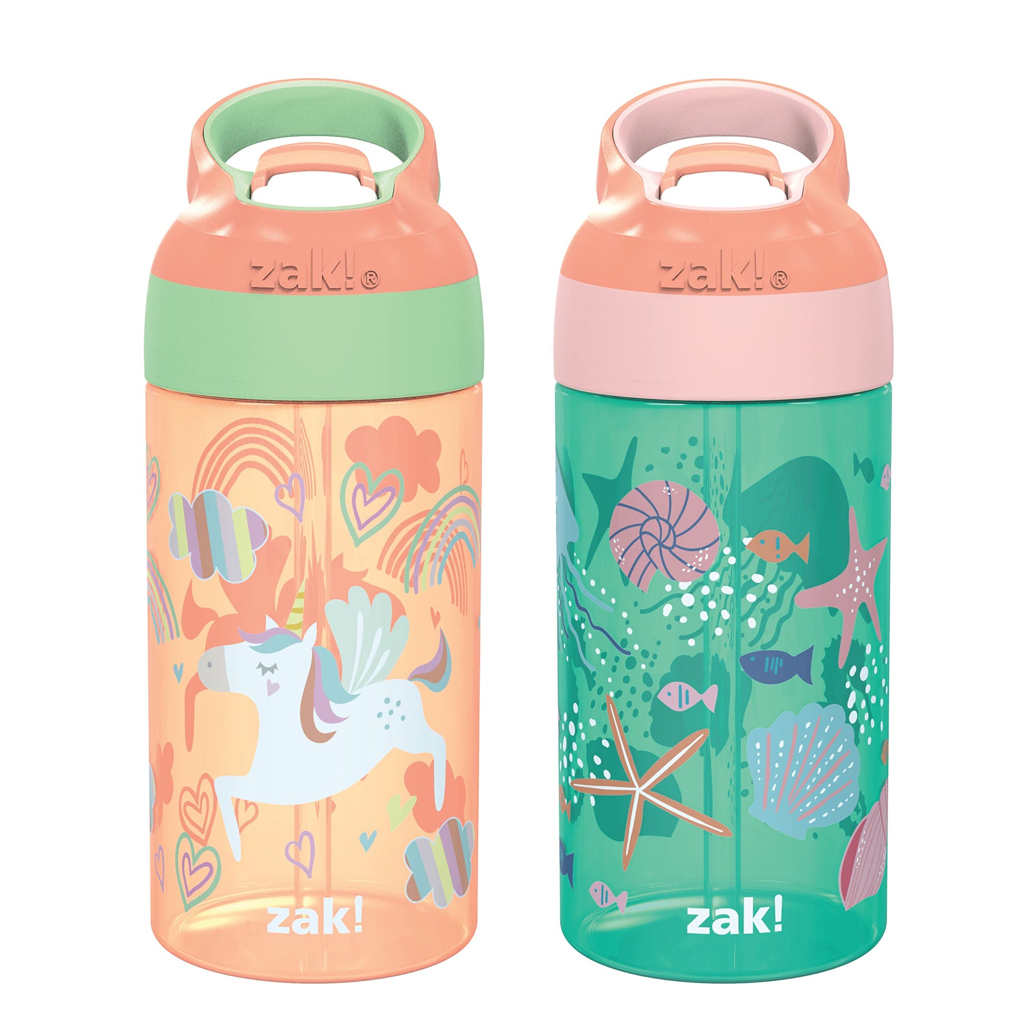 Zak Designs Botella de agua para niños Riverside de 16 oz
