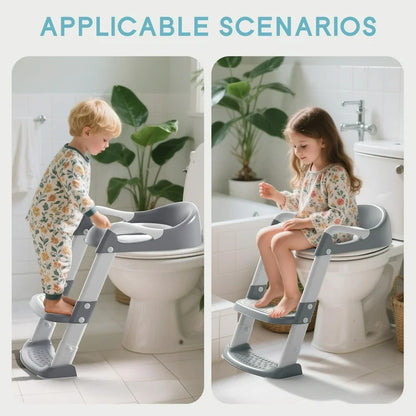 COOSEYA Inodoro de Entrenamiento para Ir Al Baño con Banquito