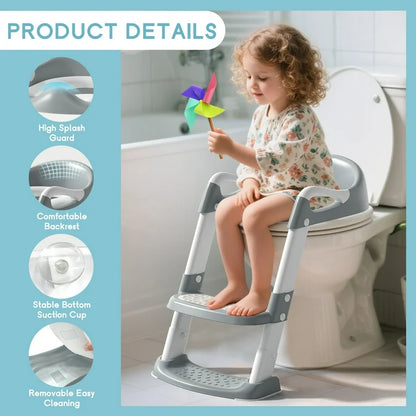 COOSEYA Inodoro de Entrenamiento para Ir Al Baño con Banquito