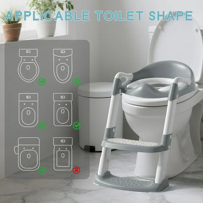 COOSEYA Inodoro de Entrenamiento para Ir Al Baño con Banquito