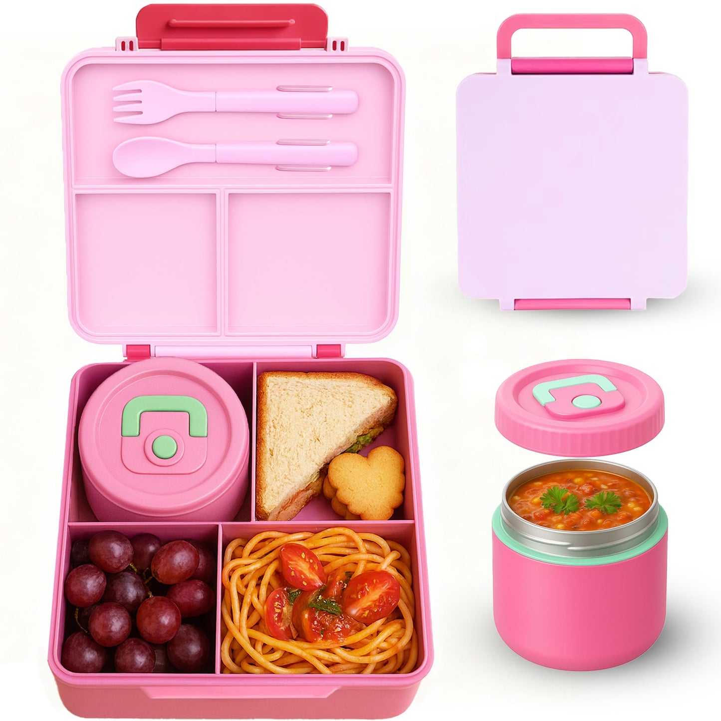 Bento lunch box con bolsito para niños